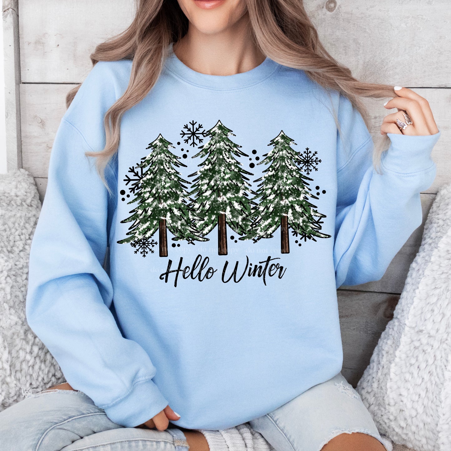 Hello Winter Trees | DTF TRANSFER