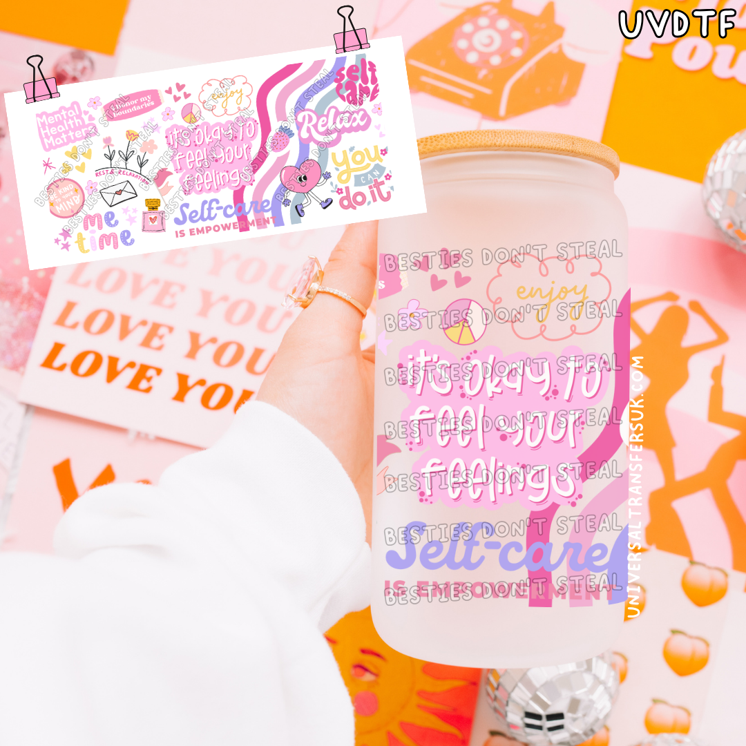 It's okay to feel your feelings 16oz UVDTF wrap (#3)