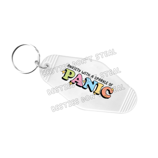 Anxiety With A Sparkle Of Panic Motel Keyring UVDTF (#6)