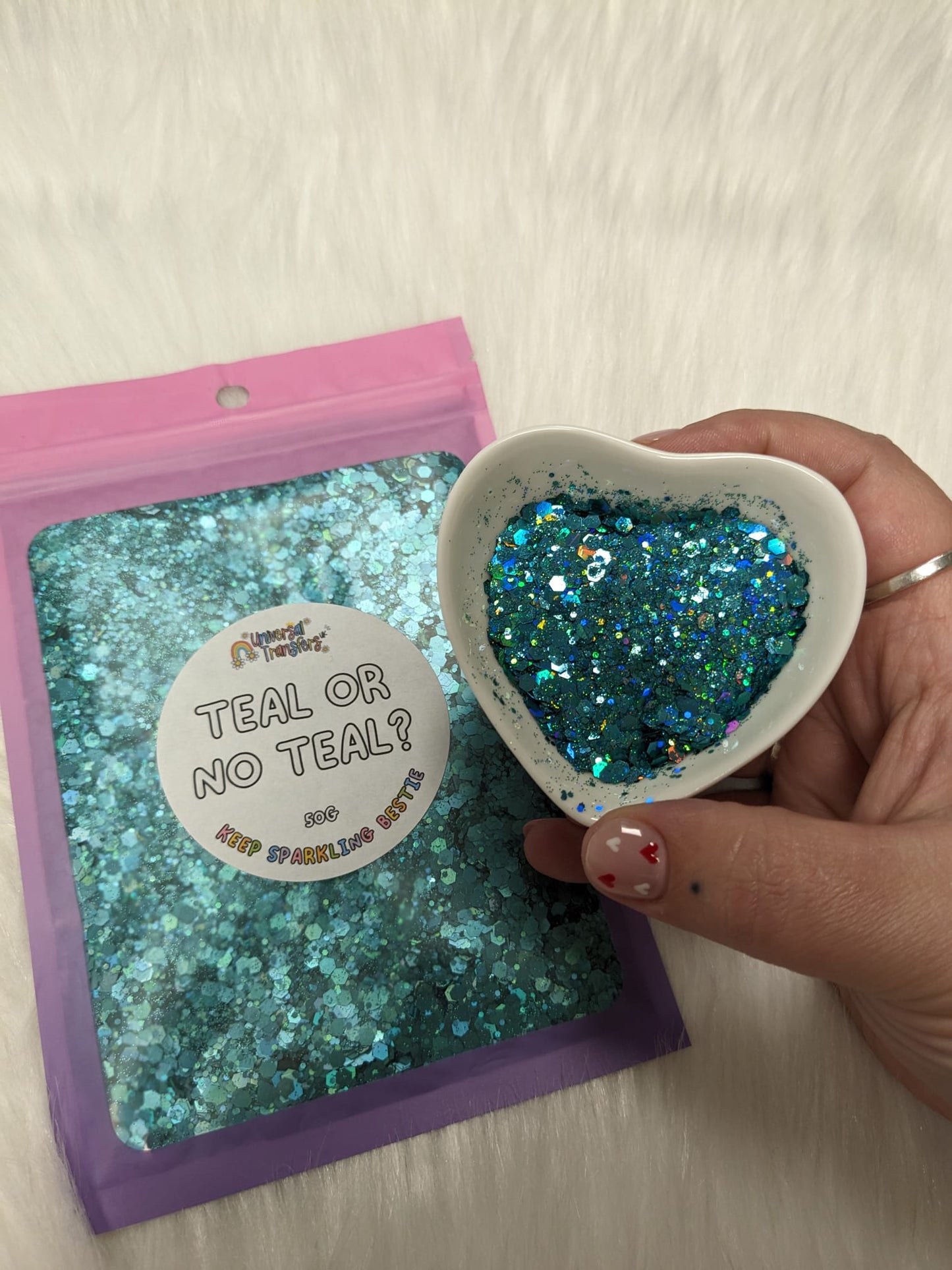 Teal or no teal? 50g glitter pouch