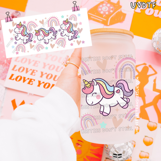 Cute unicorn 16oz UVDTF wrap (#22)