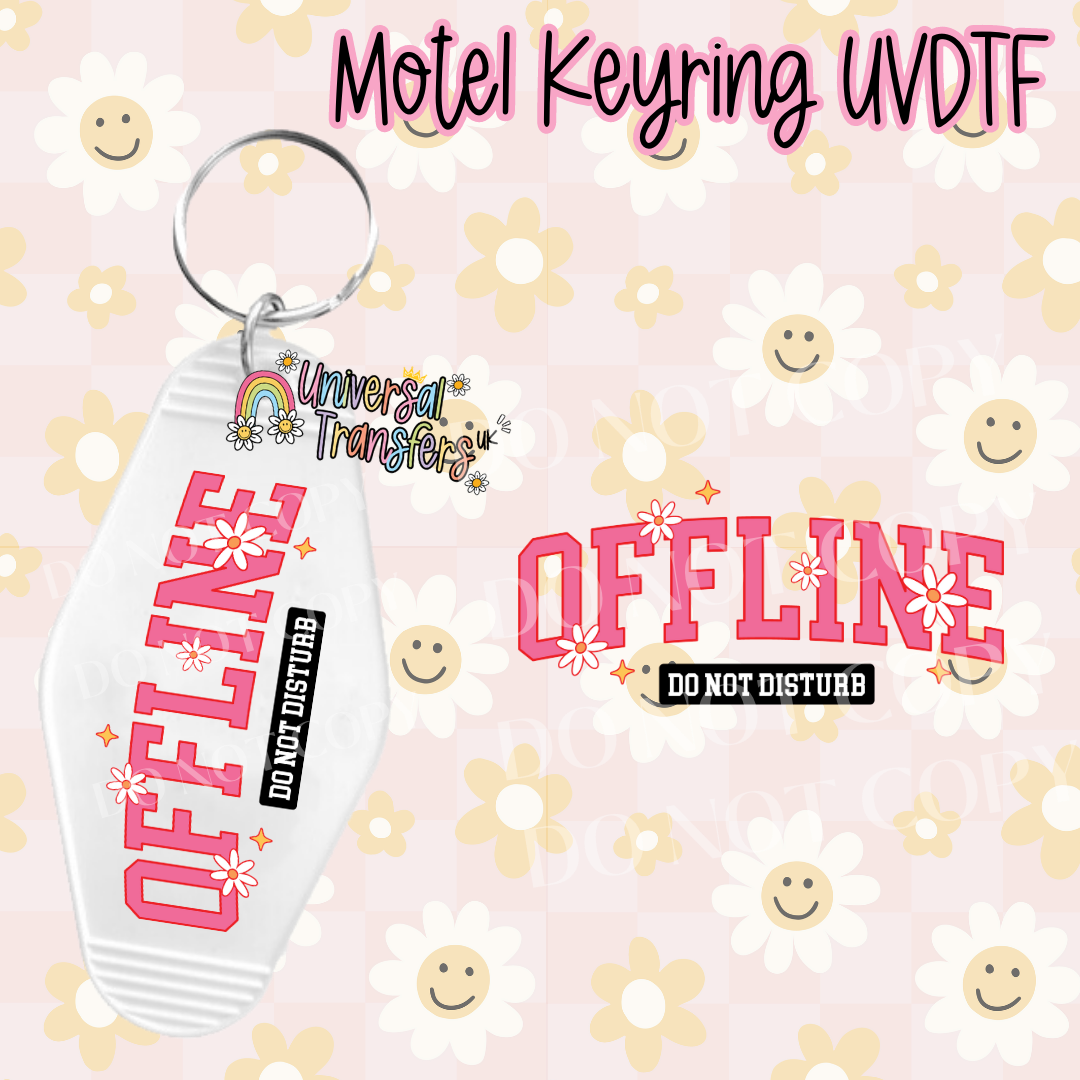 Offline Do Not Disturb Motel Keyring UVDTF (#36)