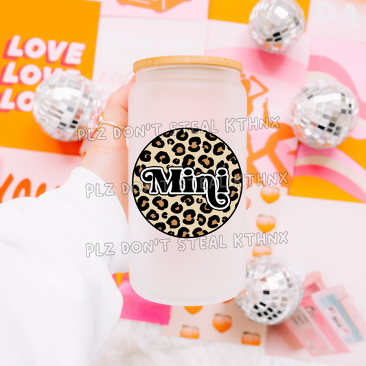 Retro Mini Leopard print circle T165