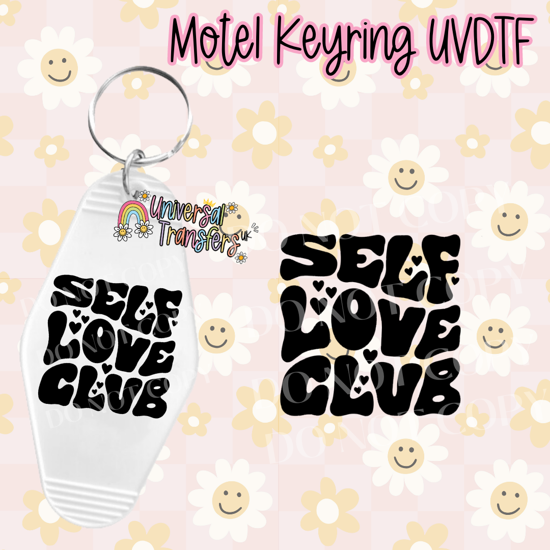Self Love Club Motel Keyring UVDTF (#42)