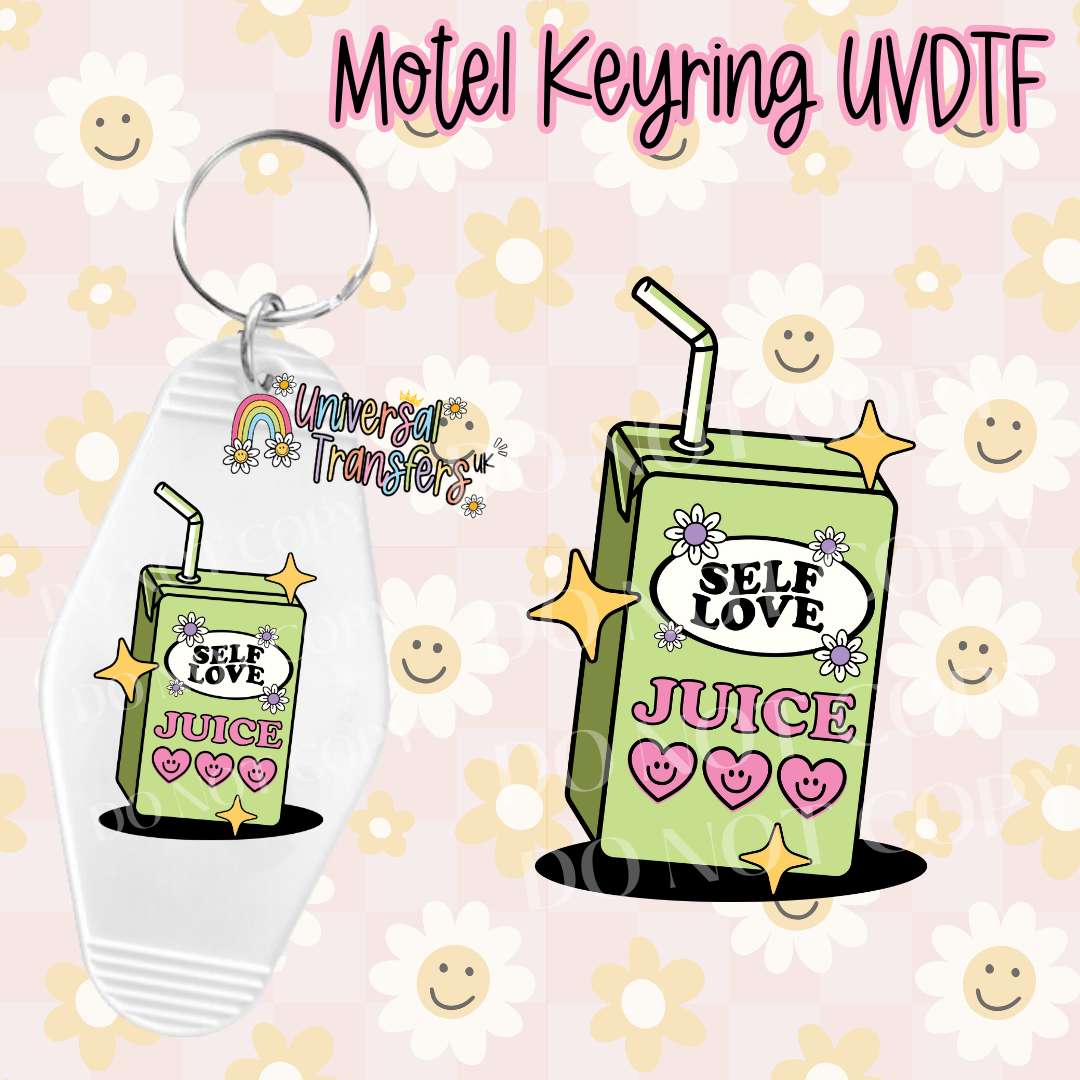 Self Love Juice Motel Keyring UVDTF (#43)