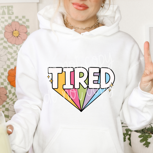 Tired 8" /20.32cm  DTF Transfer(#28)