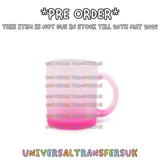 *PRE-ORDER* 11oz Hot pink Ombre Frosted Mug - Due in 20/5/24*