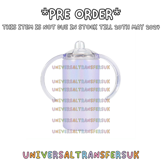 *PRE-ORDER* 12oz Lilac Sublimation Glitter  Sippy Cup *Due in 20/5/24*