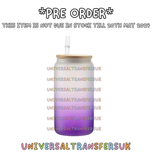 *PRE-ORDER* 16oz Purple Ombre Frosted Libby Glass *Due in 20/5/24*