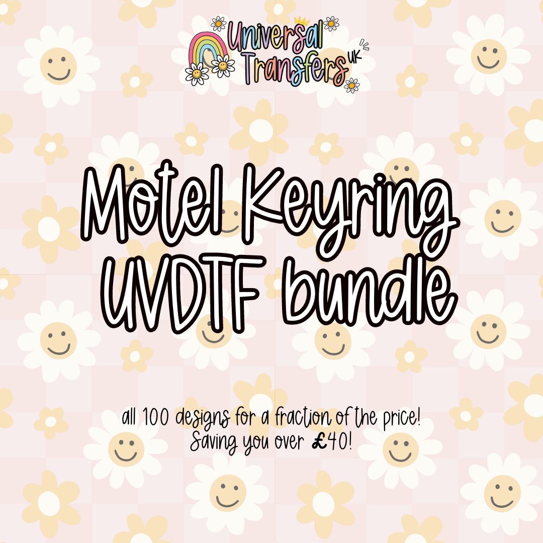 ALL 100  designs in a special bundle for Motel Keyring UVDTF (#)