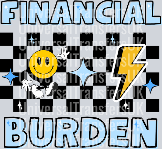 Financial Burden in blue - Cassies Little Creations