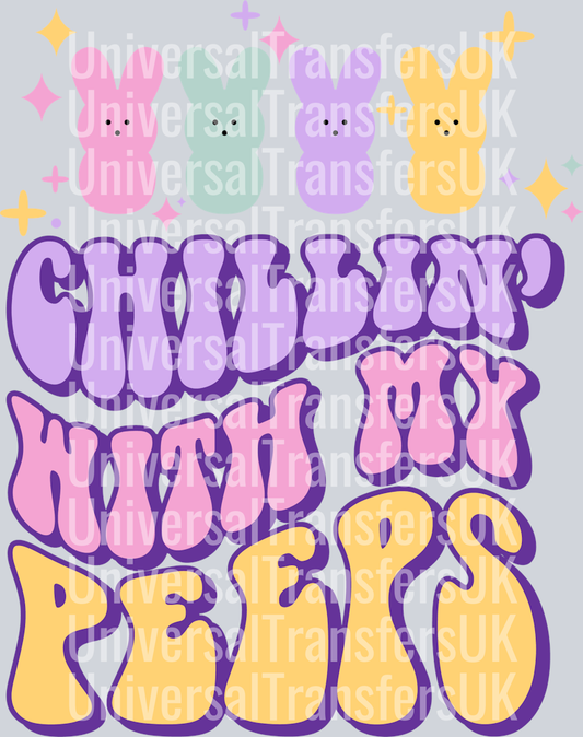 Groovy Chilling with my peeps rainbow