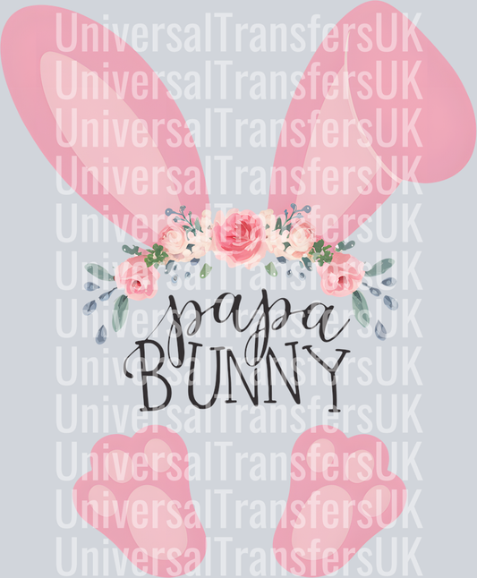 Floral Crown Papa Bunny