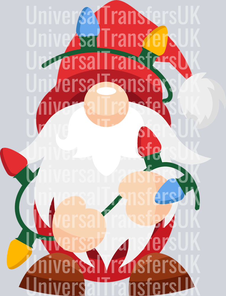 Christmas Gonk with multicolour fairy lights