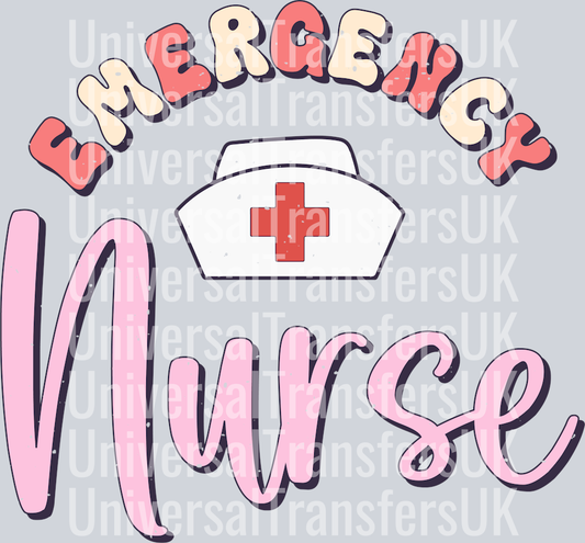 Emergency Nurse with Distressed centered Nurse Hat