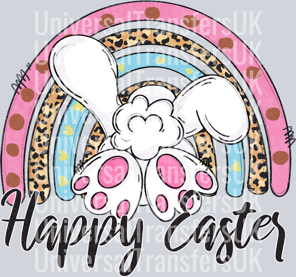 Bunny Butt Easter Rainbow