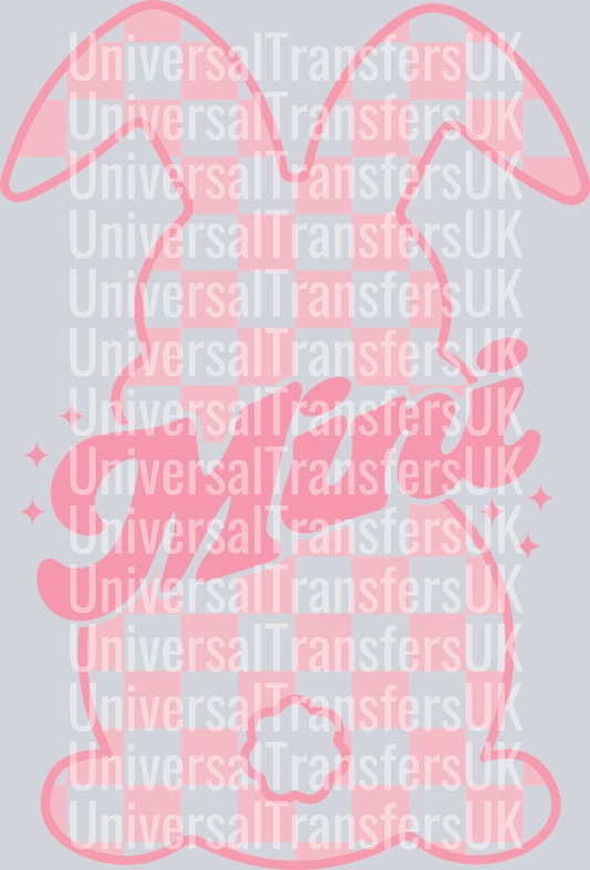 Chequered Mini Bunny Pink