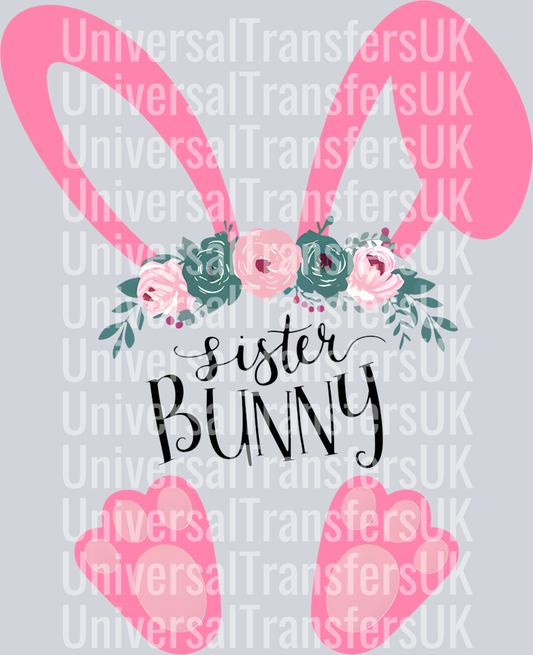 Floral Crown Sister Bunny Pink