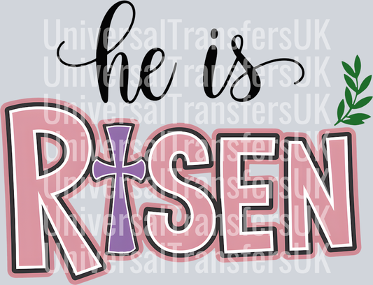 He Is Risen with Crucifix