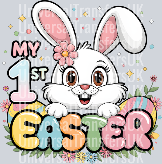 My 1st Easter Cute Bunny with Eggs