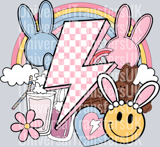 Easter Bolt emblem with SmileyFace BunnyEars