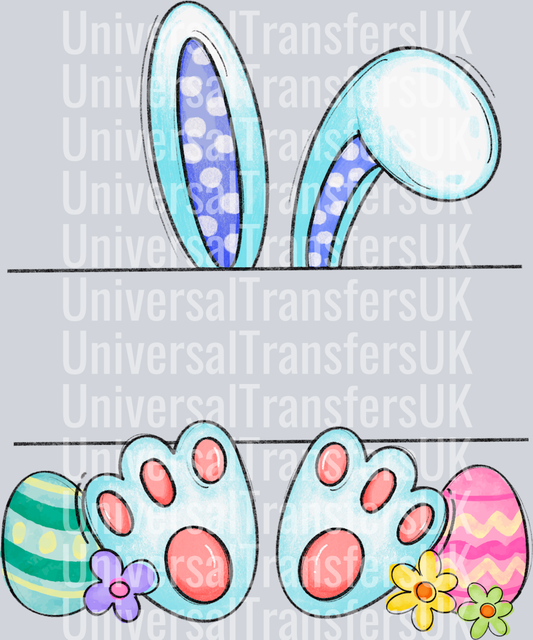 Bunny Ears and Feet Boy Name Personalised