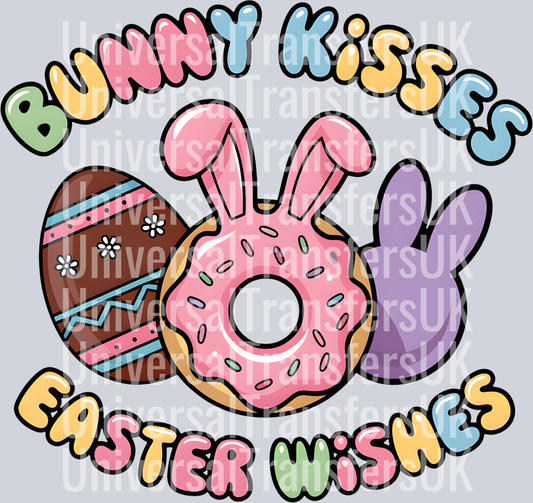 Bunny Kisses Easter Wishes Donut