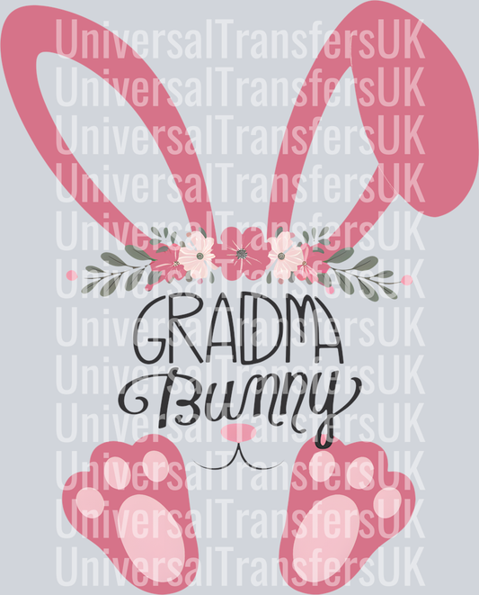 Floral Crown Grandma Bunny Pink